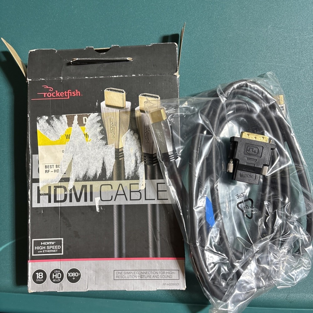 Rocketfish 8FT HDMI Cable 4K Ultra HD and HDR Compatible 18‎ GBPS NIB